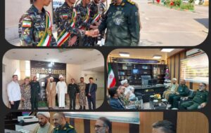 دیدارفرمانده سپاه ناحیه حضرت روح الله با فرماندهی گروه پدافندهوایی واکنش سریع شهید ستاری ارتش